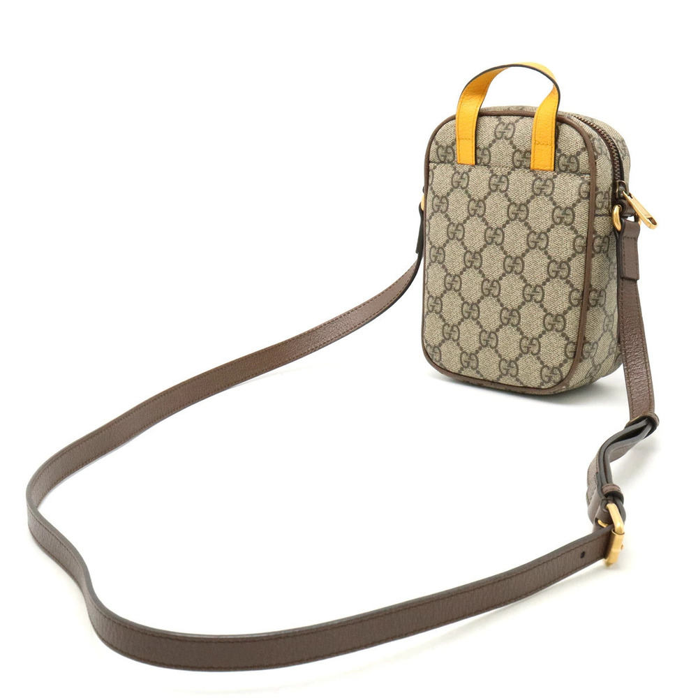 Gucci Shoulder Neo Clutch Khaki Supreme Brown Beige Leather GG Green Bag Brown